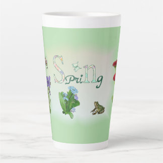 Frühlingsblumen mit Frosch Milchtasse