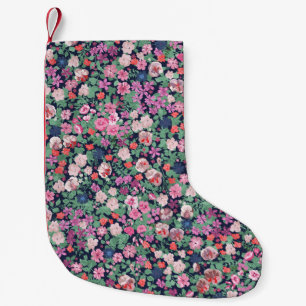 Frühlingsblumen: nahtlose Pflanze drucken. Kleiner Weihnachtsstrumpf