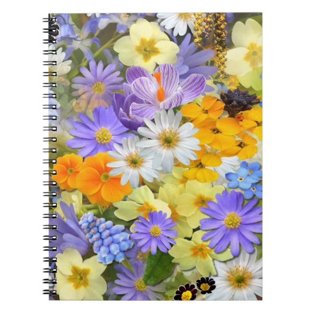 Frühlingsblumen Notizblock (Vorderseite)