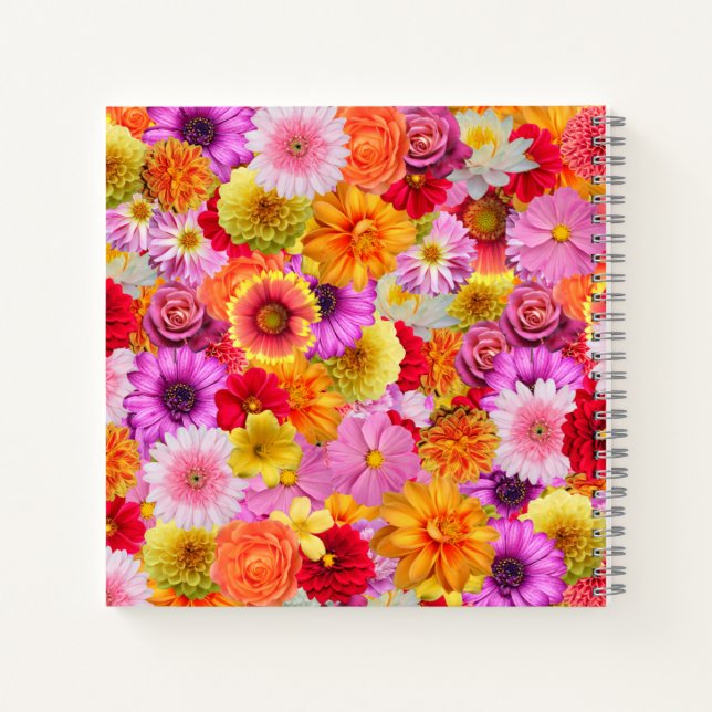 Frühlingsblumen Notizbuch (Rückseite)