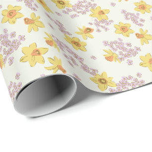 Frühlingsblumen Osterglocke Geschenkpapier