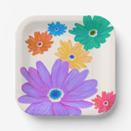 Frühlingsblumen Pappteller