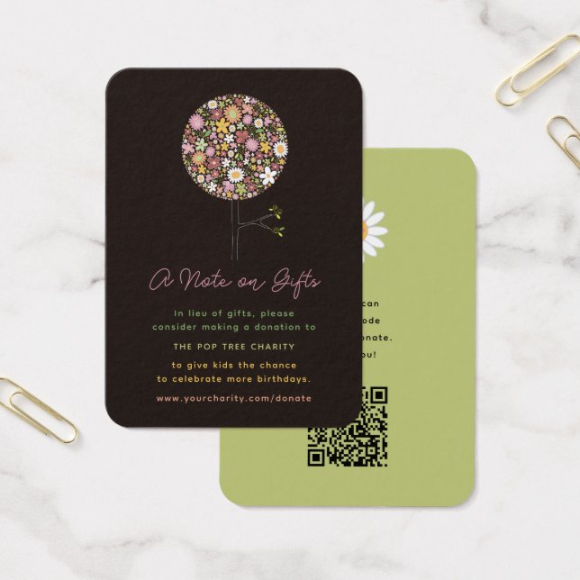 Frühlingsblumen Pop Bäume Geburtstag anstelle von  (Büro)