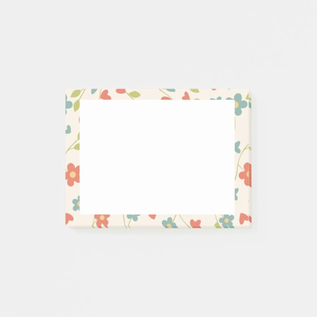 Frühlingsblumen Post-it Klebezettel (Vorderseite)