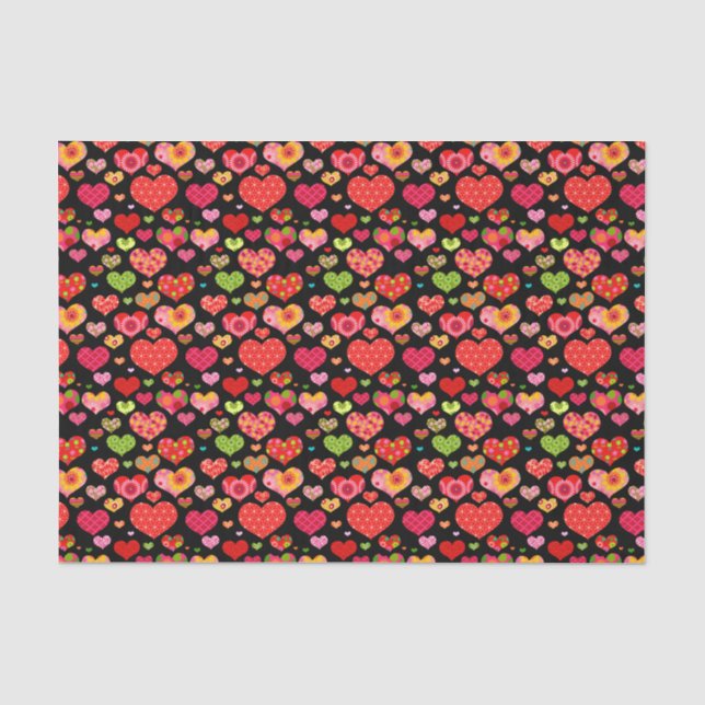 Frühlingsblumen Regenbogen Liebe Herz Seidenpapier (Vorderseite)