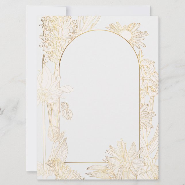 Frühlingsblumen reihen Kunst ein. Save The Date (Vorderseite)