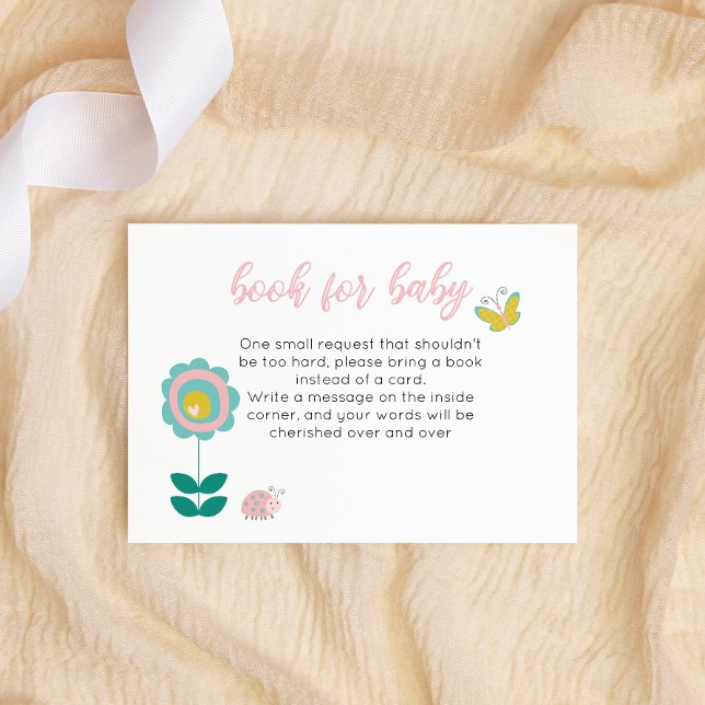 Frühlingsblumen Rosa Schmetterling Girl Books for  Begleitkarte (Von Creator hochgeladen)