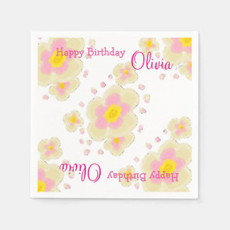 Frühlingsblumen (rosa) serviette