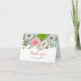 Frühlingsblumen Rose Anemones | Hochzeit Danke