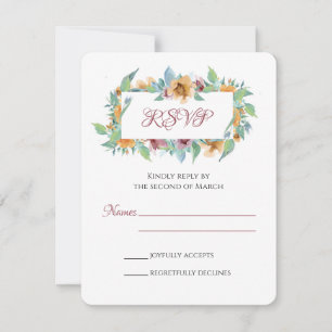 Frühlingsblumen RSVP Karte
