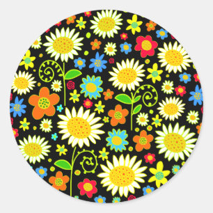 Frühlingsblumen Runder Aufkleber