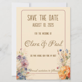 Frühlingsblumen save the date