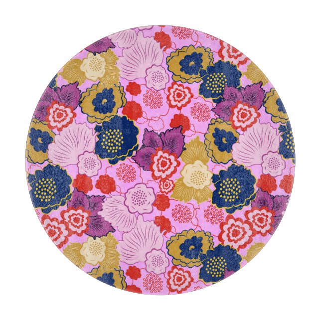 Frühlingsblumen Schneidebrett (Vorderseite)