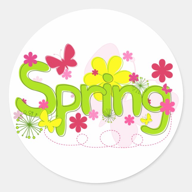 Frühlingsblumen-Sticker Runder Aufkleber (Vorderseite)