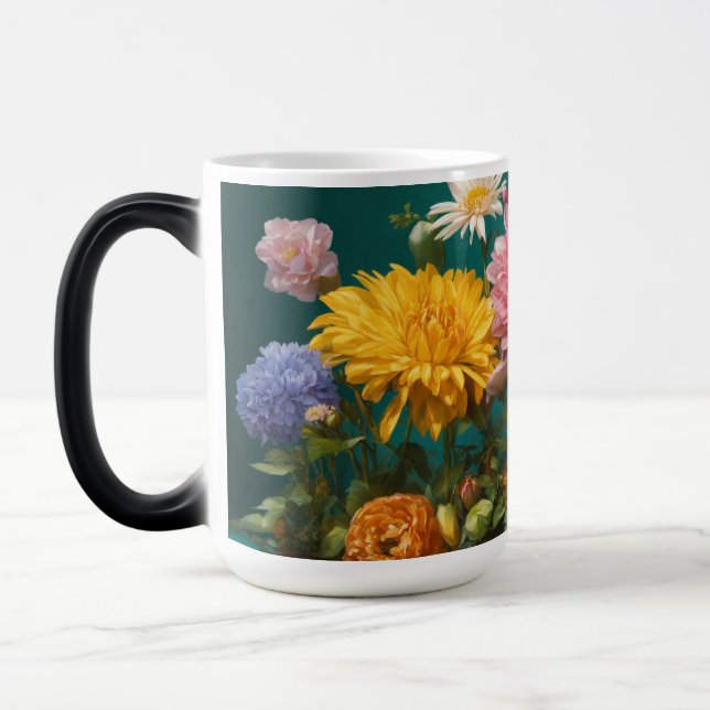 Frühlingsblumen-Tassen Verwandlungstasse (Links)