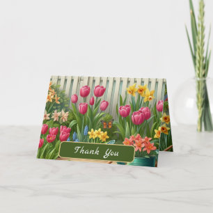 Frühlingsblumen Tulpe Narzissen Dankeskarte