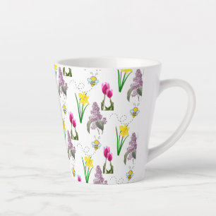 Frühlingsblumen Tulpen Narzissen Flieder Milchtasse