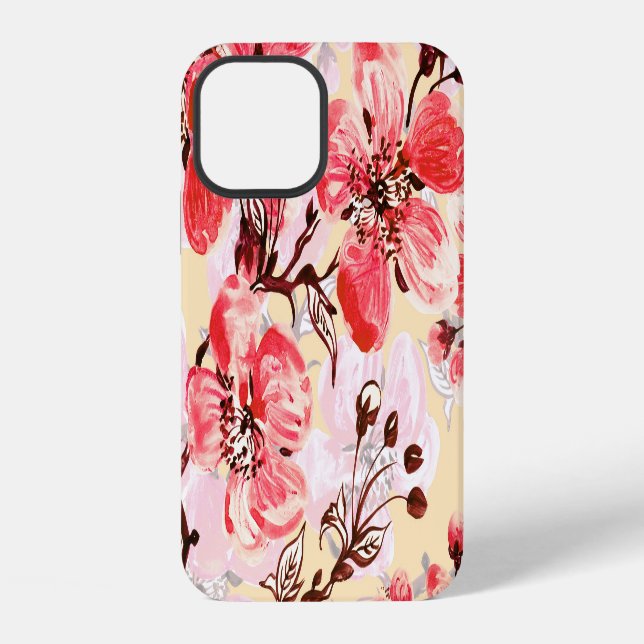 Frühlingsblumen U Muster iPhone Hülle (Rückseite)