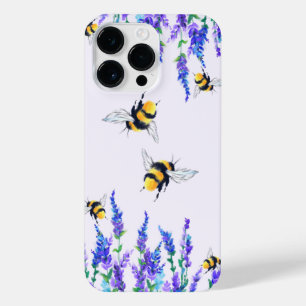 Frühlingsblumen und Bienen fliegen iPhone 14 Pro Max Hülle