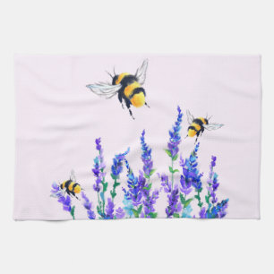 Frühlingsblumen und Bienen Flying Kitchtuch Geschirrtuch