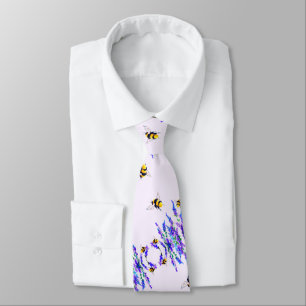 Frühlingsblumen und Bienen Neck Tie Krawatte
