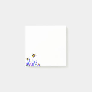 Frühlingsblumen und Bienen Post es Notizen