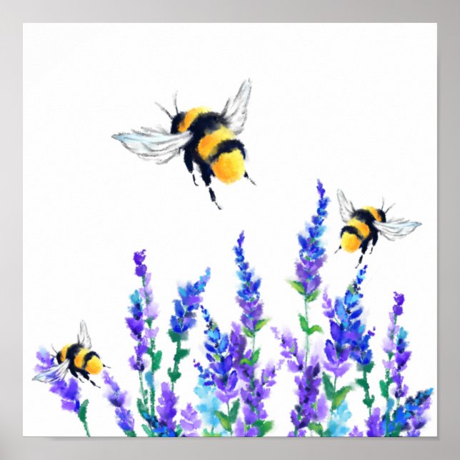 Frühlingsblumen und Blütenblätter Poster (Vorne)