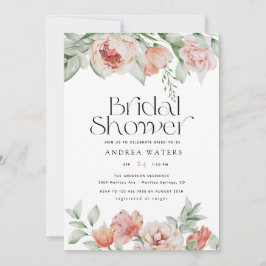 Frühlingsblumen und Grünpflanzen | BRAUTPARTY Einladung