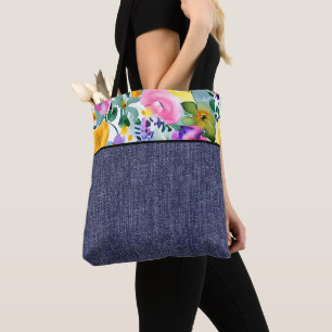 Frühlingsblumen und Jeans