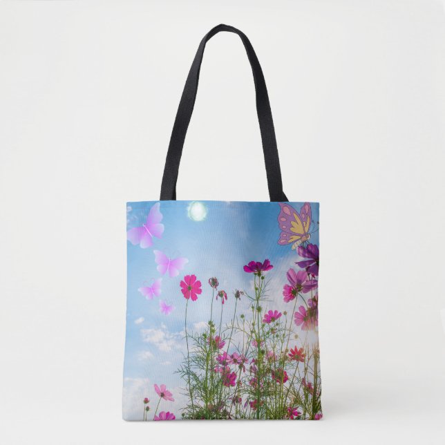 Frühlingsblumen und Schmetterling (Vorderseite)