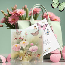 Frühlingsblumen und Schmetterling Wasserfarben Geb