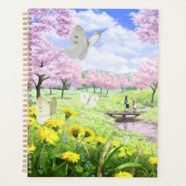 Frühlingsblumen und Schmetterlinge Planer (Vorderseite)