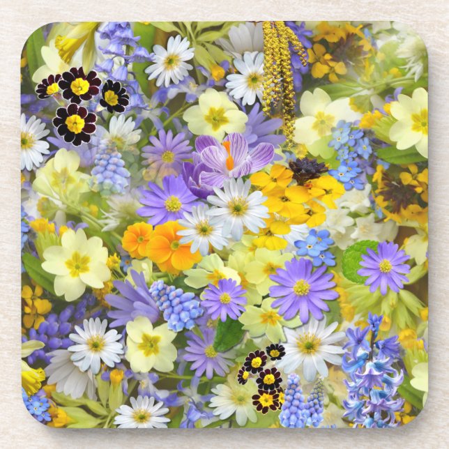 Frühlingsblumen-Untersetzer Getränkeuntersetzer (Vorderseite)