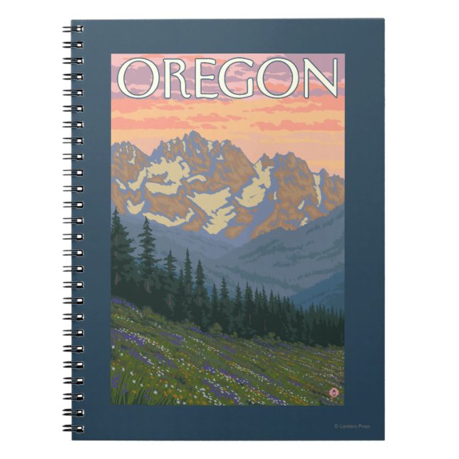 Frühlingsblumen - Vintage Travel Poster Notizblock (Vorderseite)