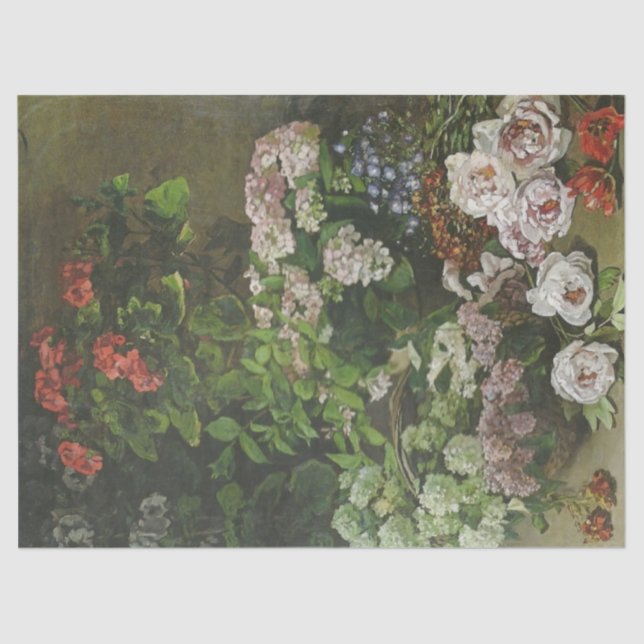 Frühlingsblumen von Claude Monet Tissue Seidenpapier (Vorderseite)