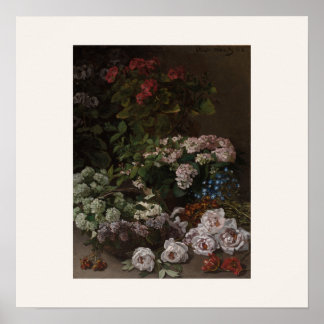 Frühlingsblumen von Monet - Quadratisches Poster