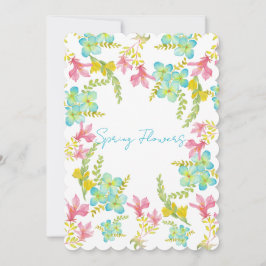 Frühlingsblumen Wasserfarbe Einladung