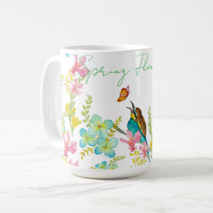 Frühlingsblumen Wasserfarbe Kaffeetasse