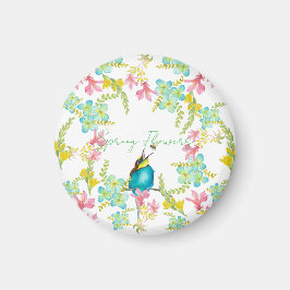 Frühlingsblumen Wasserfarbe Magnet