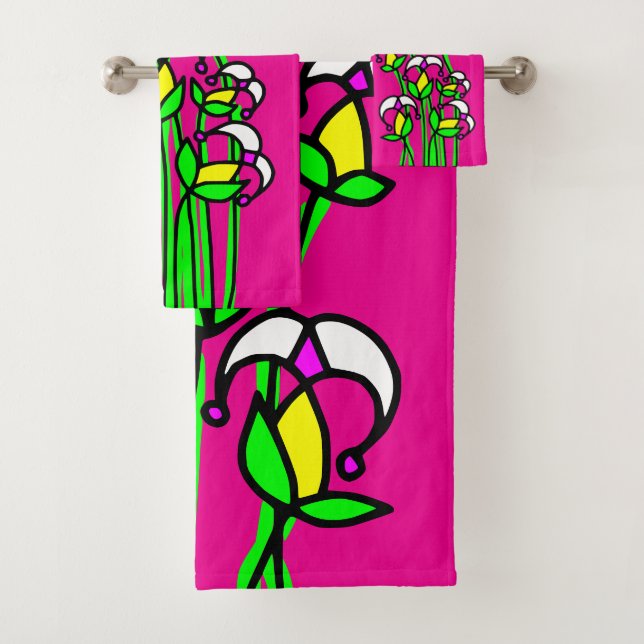 Frühlingsblumen Whimsical 41 Badhandtuch Set (Insitu)