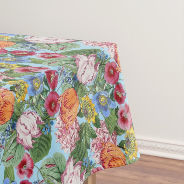 Frühlingsblumengarten Muster Tischdecke (Beispiel)