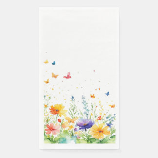 Frühlingsblumengarten Schmetterling Gästetuch Serviette