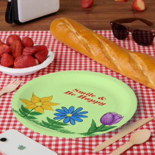 Frühlingsblumengarten Teller