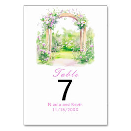 Frühlingsblumenhochzeitungsarsch Tischnummer
