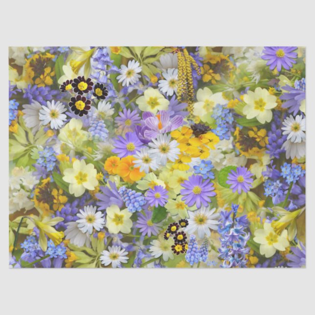 Frühlingsblumenpapier Seidenpapier (Vorderseite)