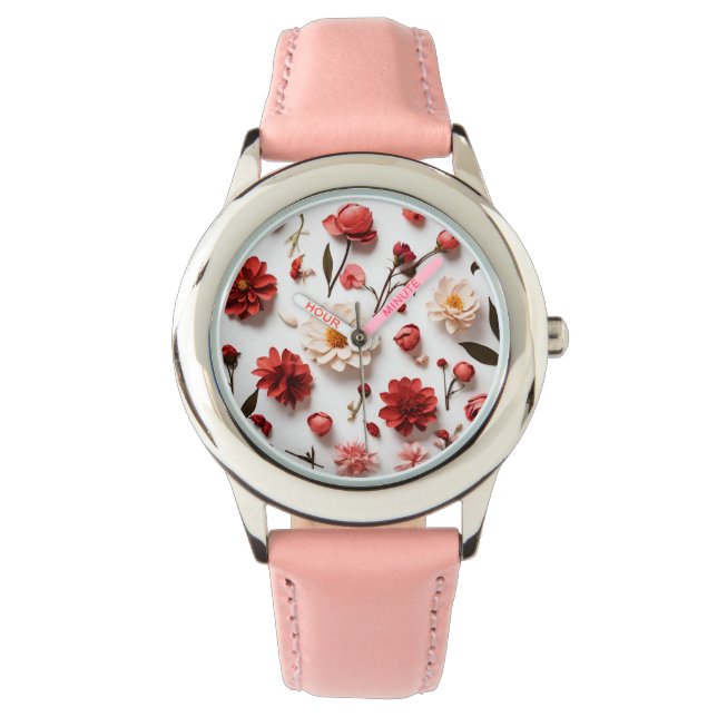 Frühlingsblumensammlung Armbanduhr (Vorderseite)