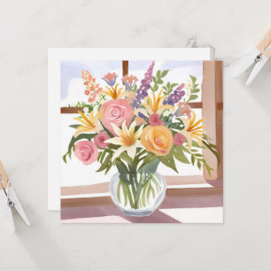 Frühlingsblumenstrauß Hübsche Blumenkarte
