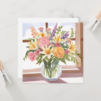 Frühlingsblumenstrauß | Hübsche Blumenkarte