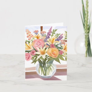 Frühlingsblumenstrauß   Hübsche Blumenkarte