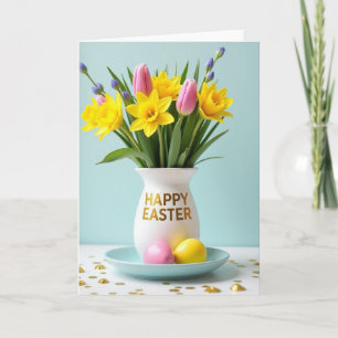 Frühlingsblumenstrauß-Kunstkarte Karte